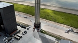 SpaceX: Super Heavy si muove, mentre continua la costruzione della torre di lancio