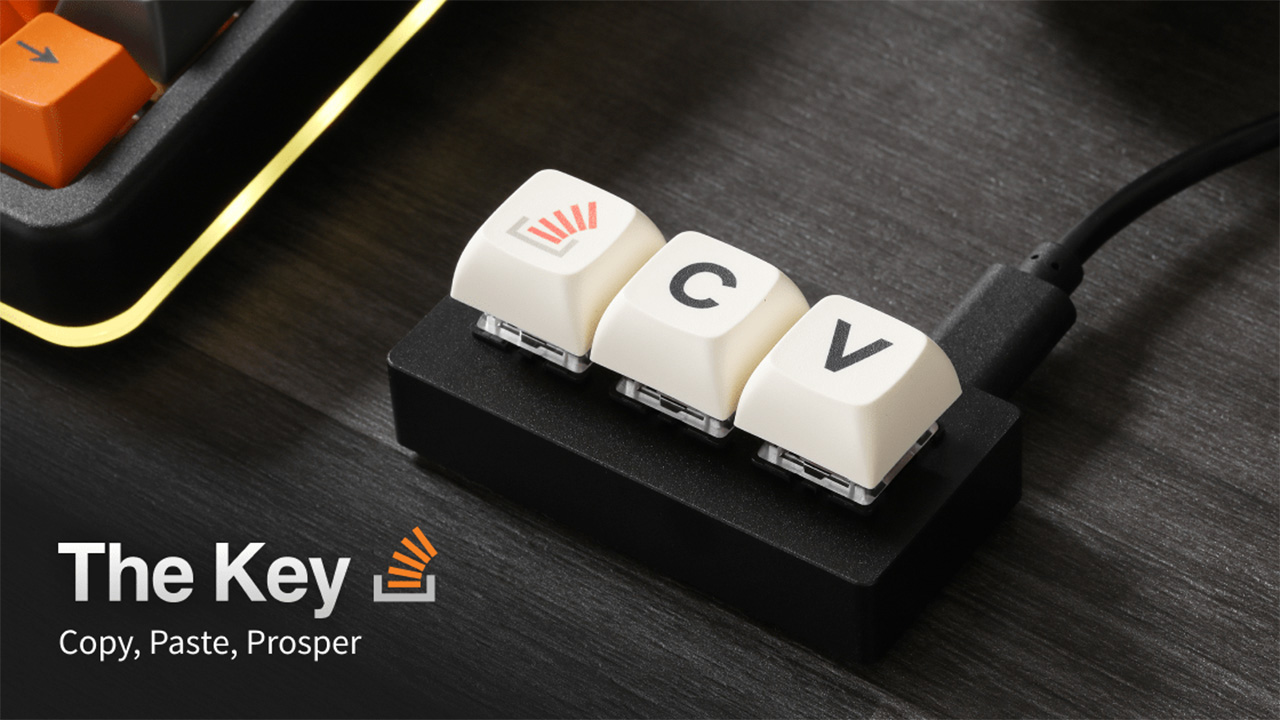This keyboard has 3 keys, and is only for copy-pasting (and no, that's not a joke) thumbnail