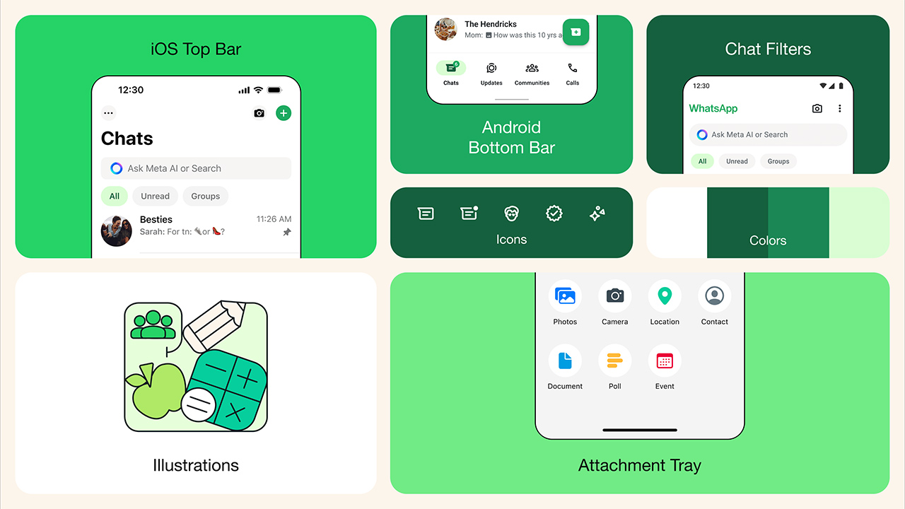 O novo design do WhatsApp está chegando ao Android e iOS, e é mais simples com um modo escuro mais escuro