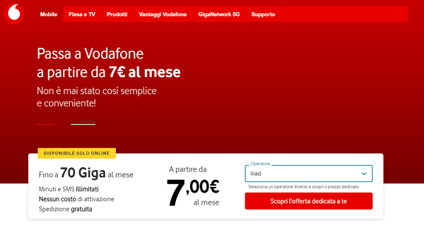 Vodafone regala Buono Regalo .it di 50 euro attivando una