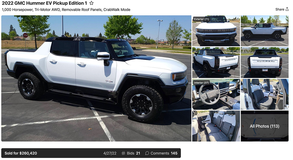 Hummer EV Bid