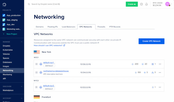 DigitalOcean Virtual Private Cloud