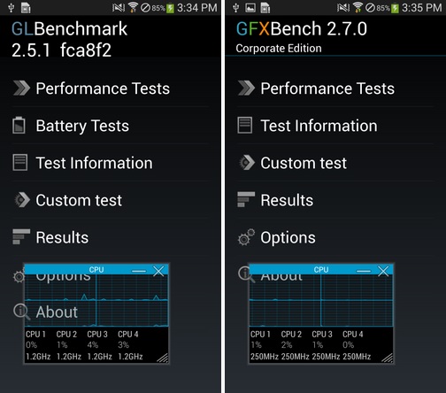 Galaxy S4 Performance alterate benchmark CPU