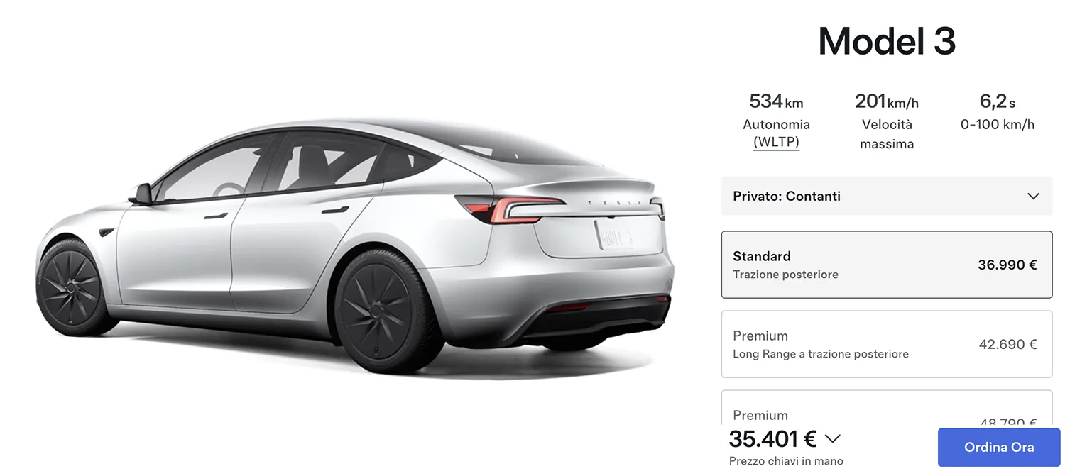 Tesla Model 3 RWD Standard