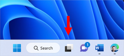 Screenshot of Cloud PC icon in taskbar