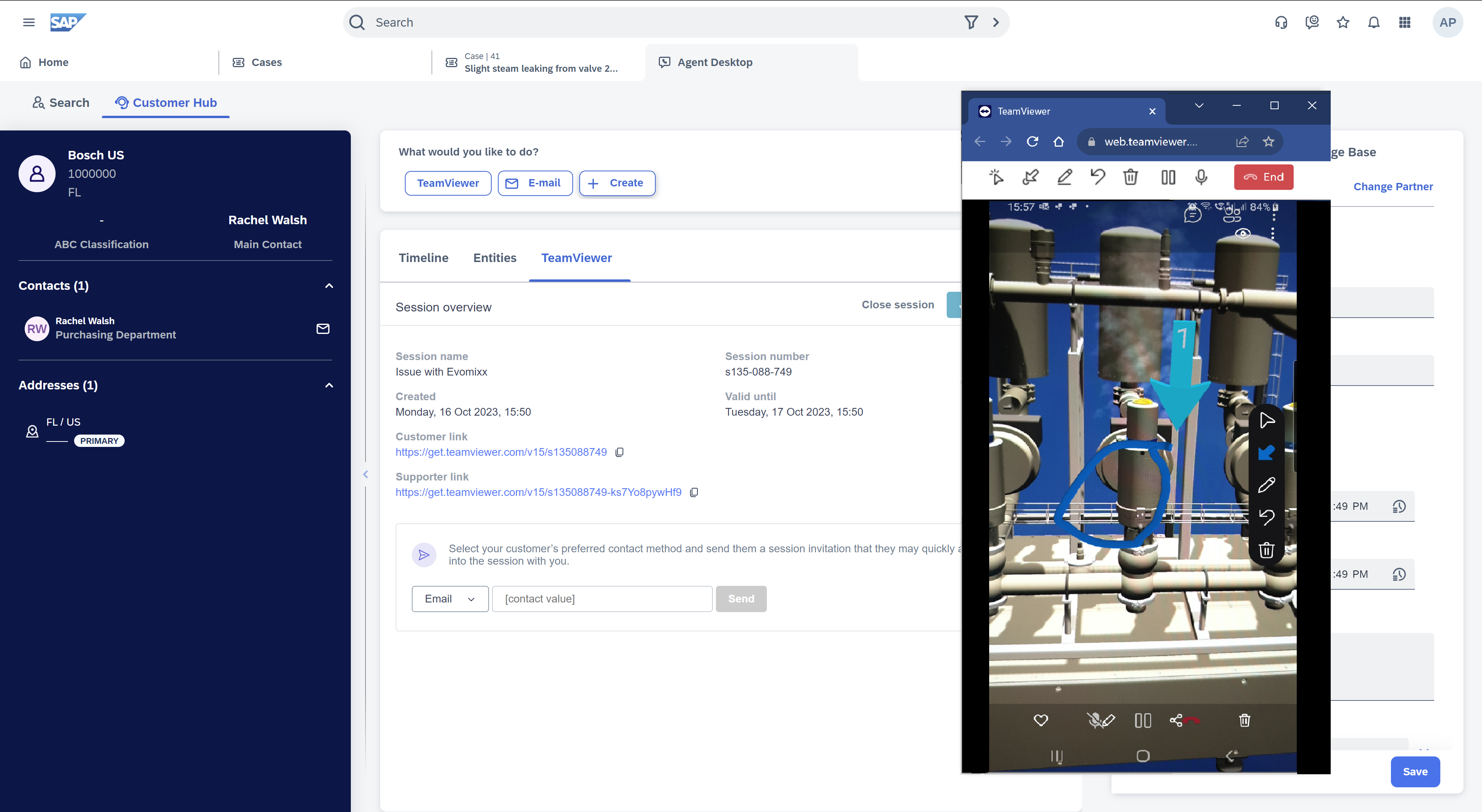 Service Cloud image TeamViewer integration
