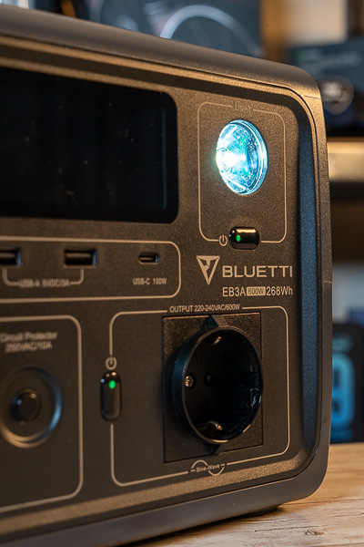Bluetti EB3A: compatto e leggero