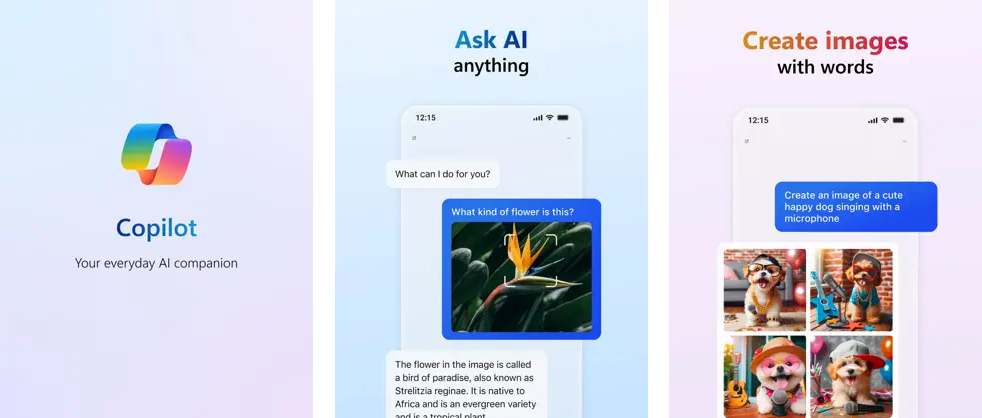 Microsoft Copilot su iOS