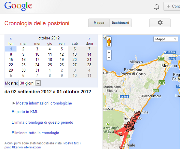 Google, Cronologia posizioni