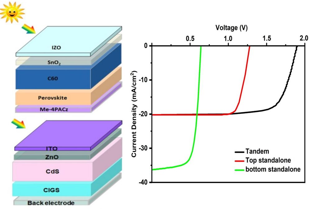 Solar cell tandem perovskite