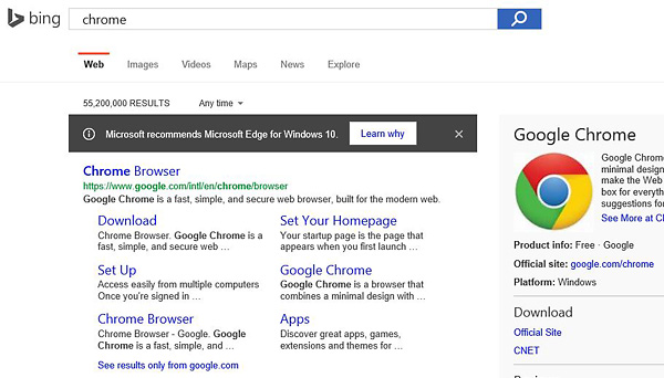Scaricare Chrome con Microsoft Edge