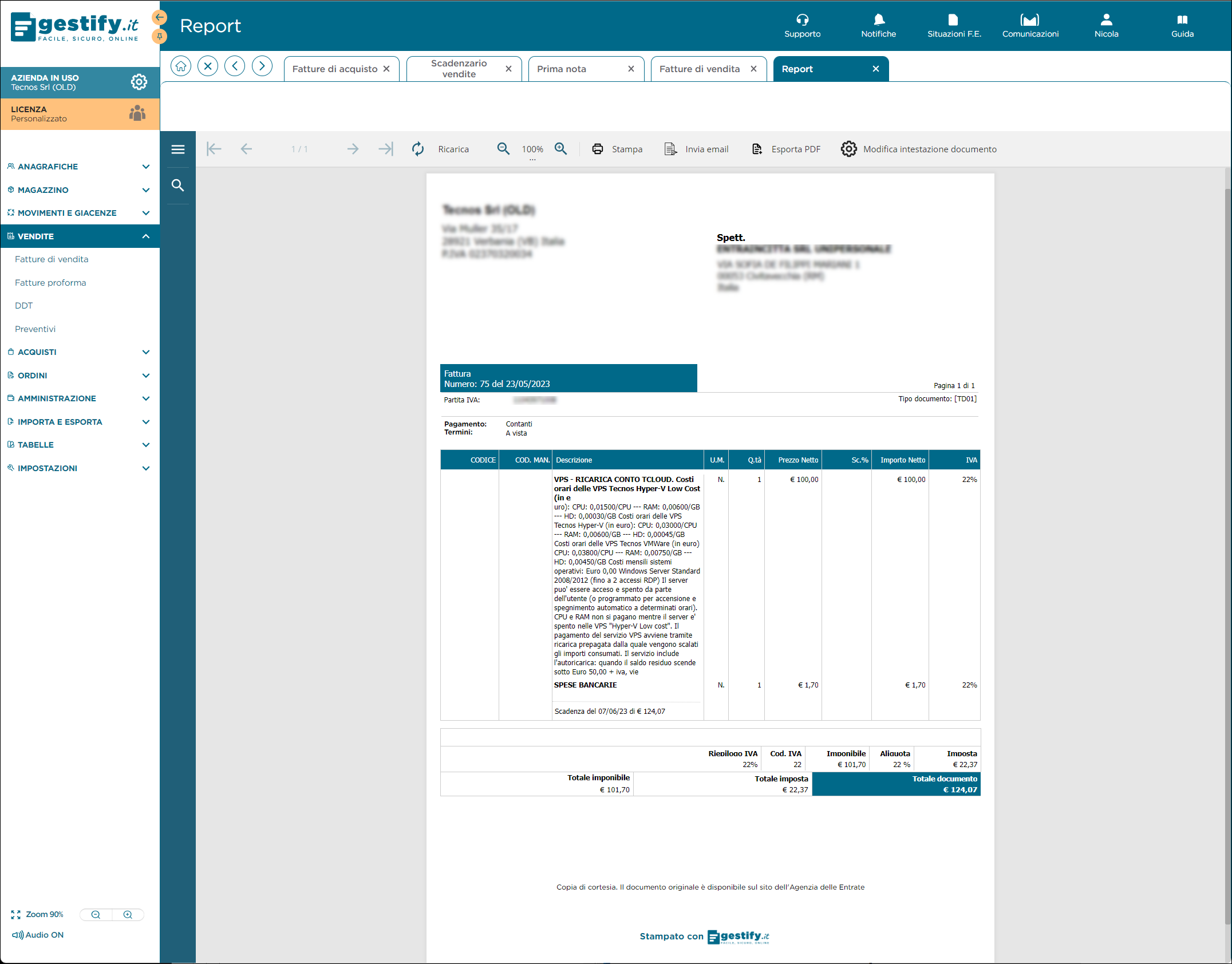 fatturazione gestify