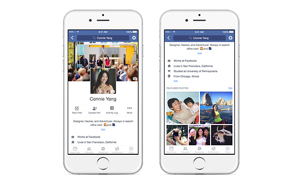 Facebook, nuove pagine profilo