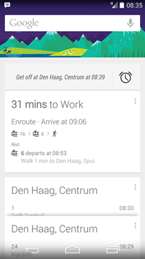 Google Now, promemoria arrivo mezzo di trasporto