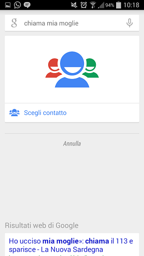 Google Now, gradi di parentela