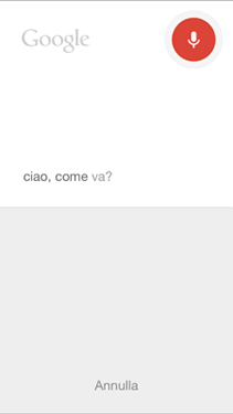 Dettatura vocale Google, punteggiatura