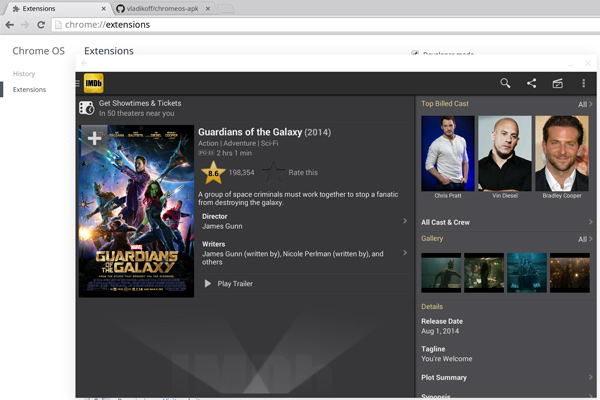 iMDB, app Android su Windows, Mac, Linux