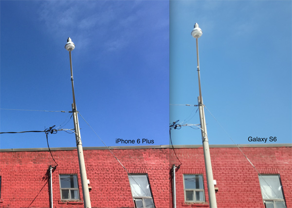 iPhone 6 vs Galaxy S6, foto