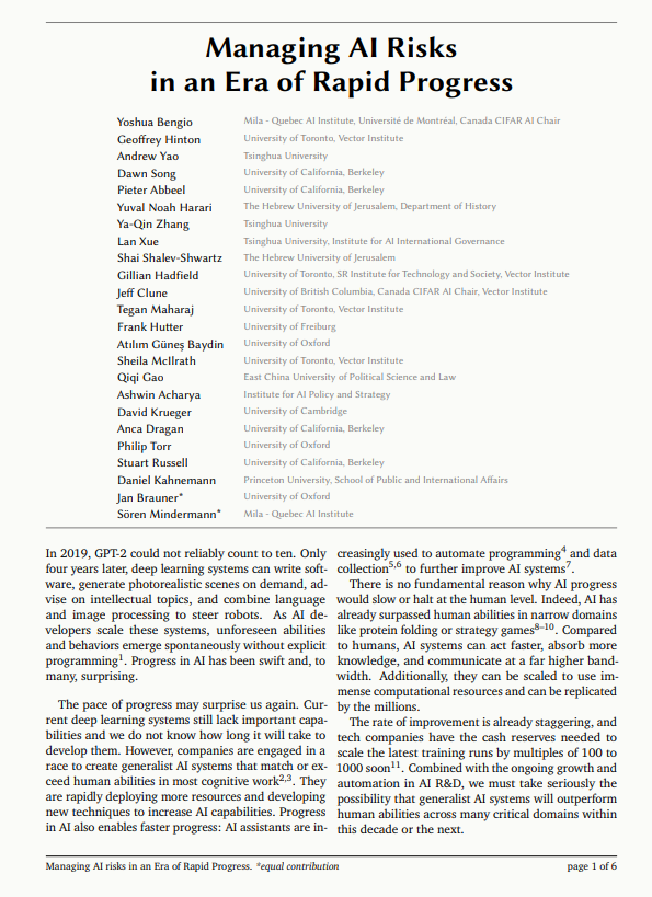 managing AI risk paper