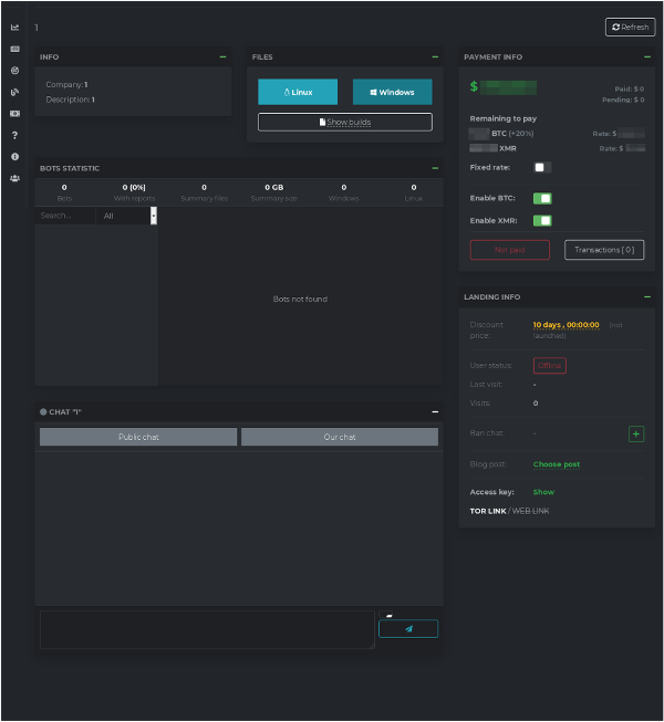 darkside control panel