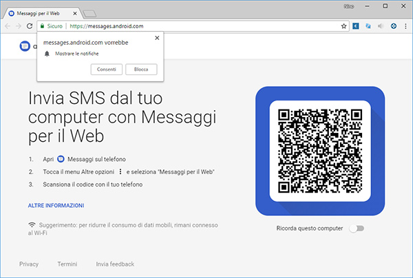 Messaggi per il Web