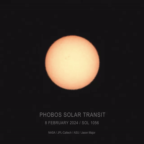 nasa perseverance fobos eclissi