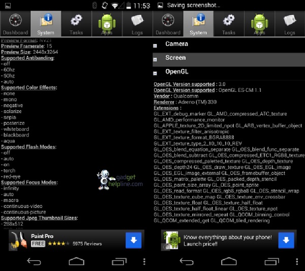 Nexus 5 screenshot Android 4.4 KitKat