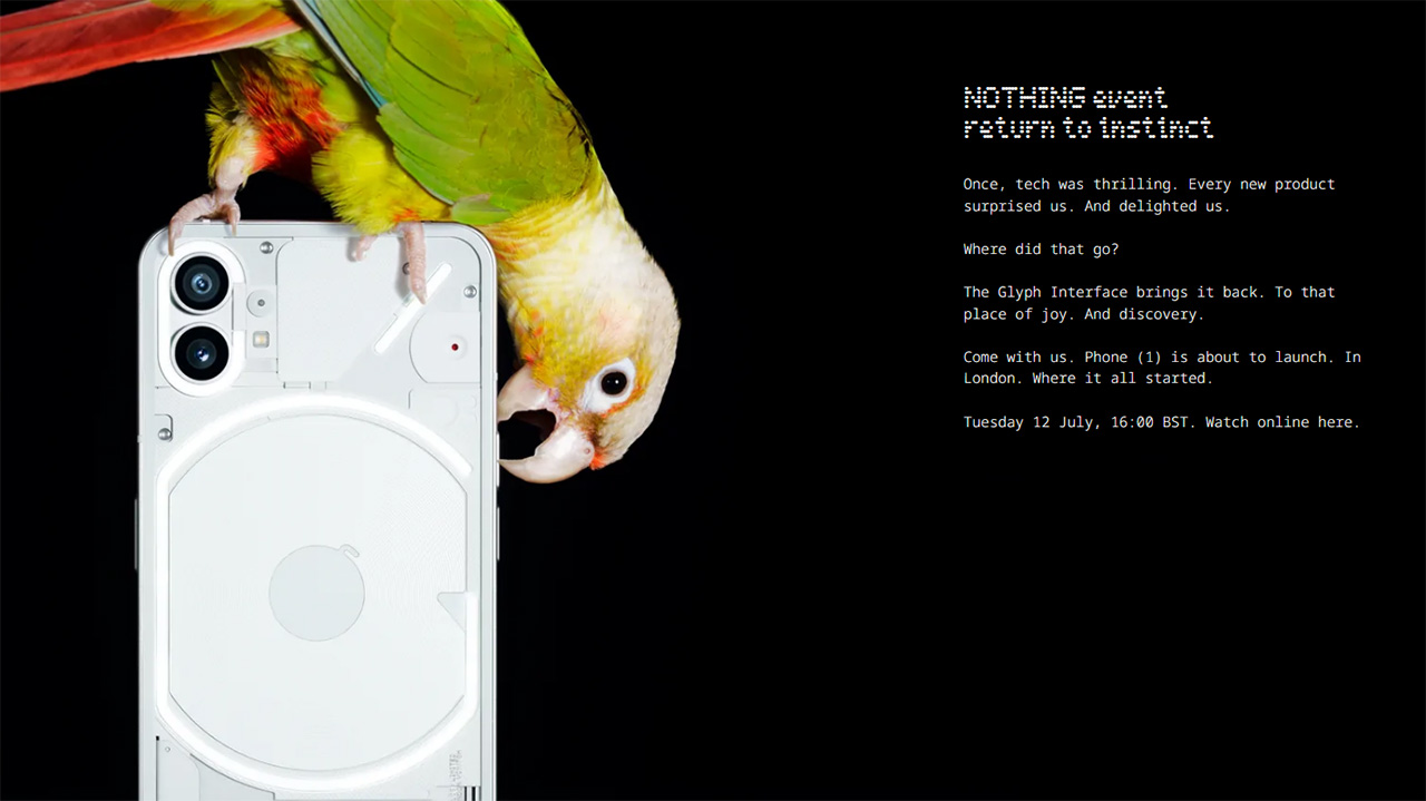 Come seguire l'evento di presentazione di Nothing Phone (1)