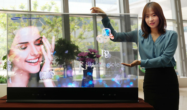 Samsung, display OLED trasparente