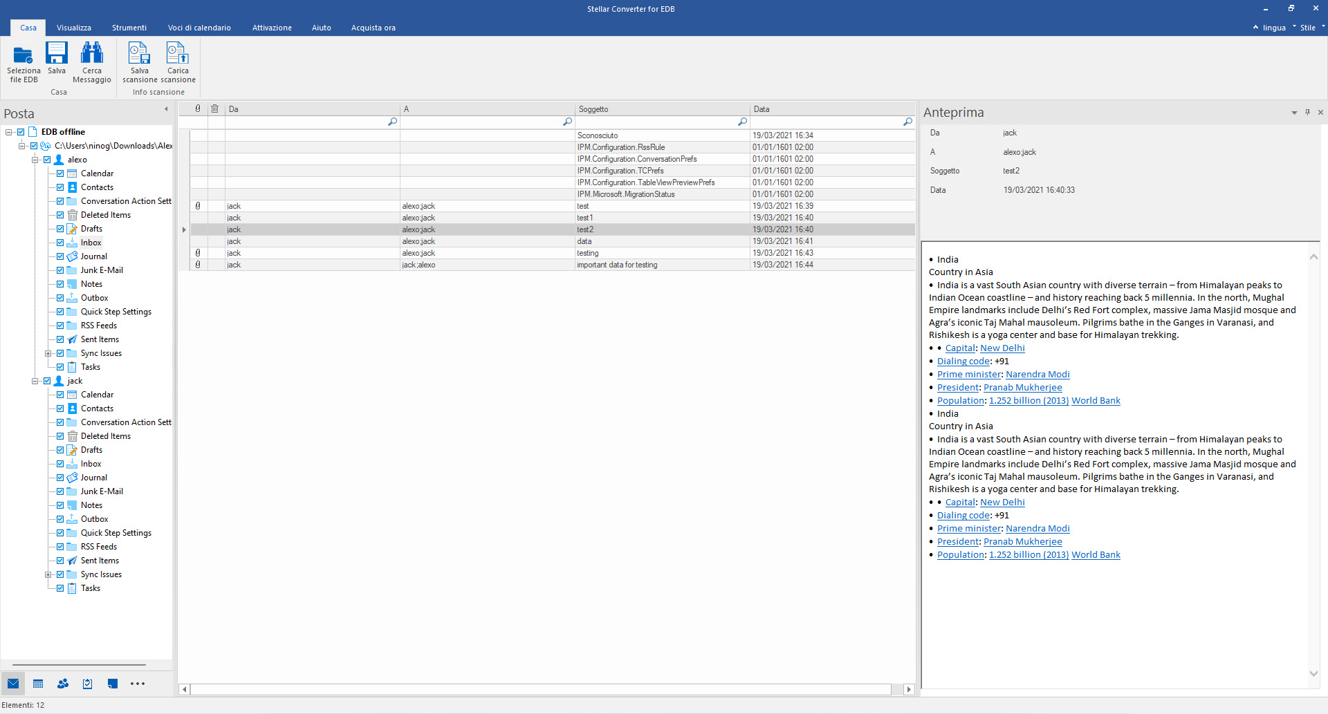Come convertire un database EDB in un file PST