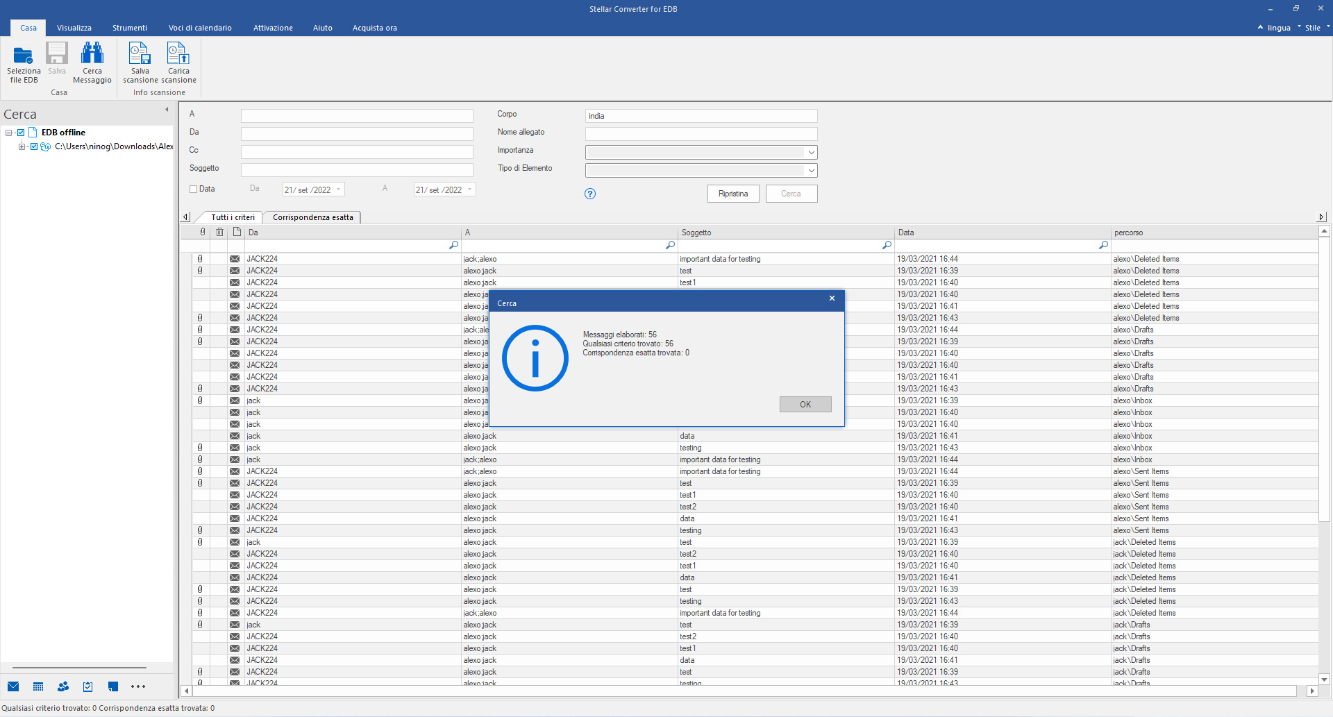 Come convertire un database EDB in un file PST