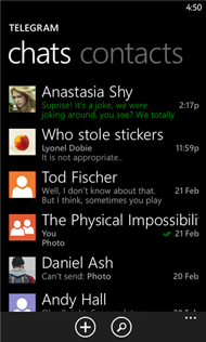 Telegram per Windows Phone