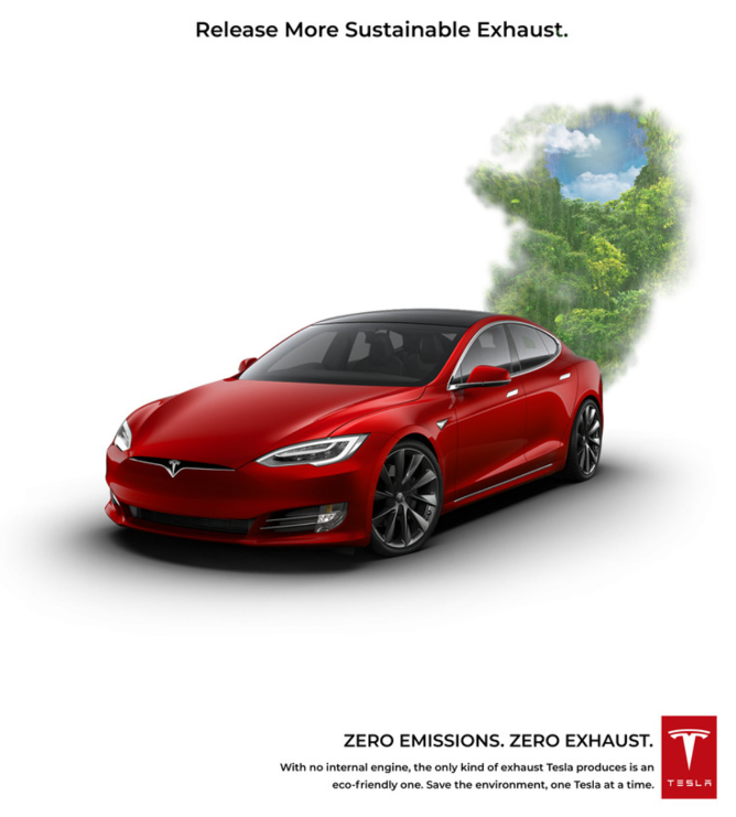 Tesla pubblicità