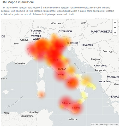 Iliad down non funziona