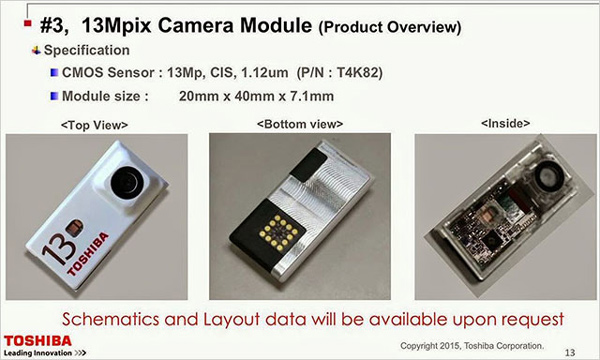 Toshiba modulo fotocamera intercambiabile