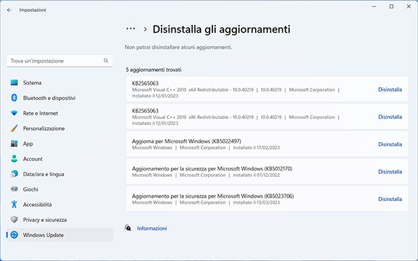 SSD rallentati con gli ultimi aggiornamenti di Windows 11