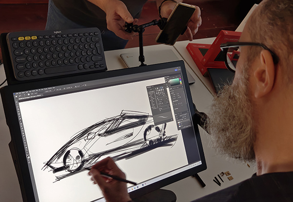 Wacom Cintiq Pro 27 fori filettati 1/4 di pollice