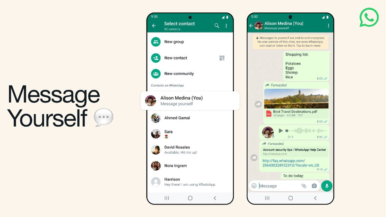 WhatsApp Message Yourself