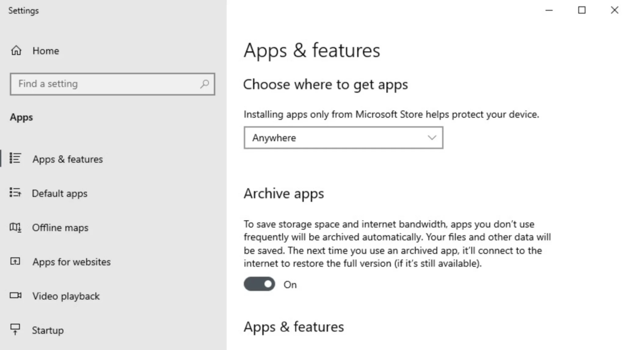 Windows 10 - Archivia App