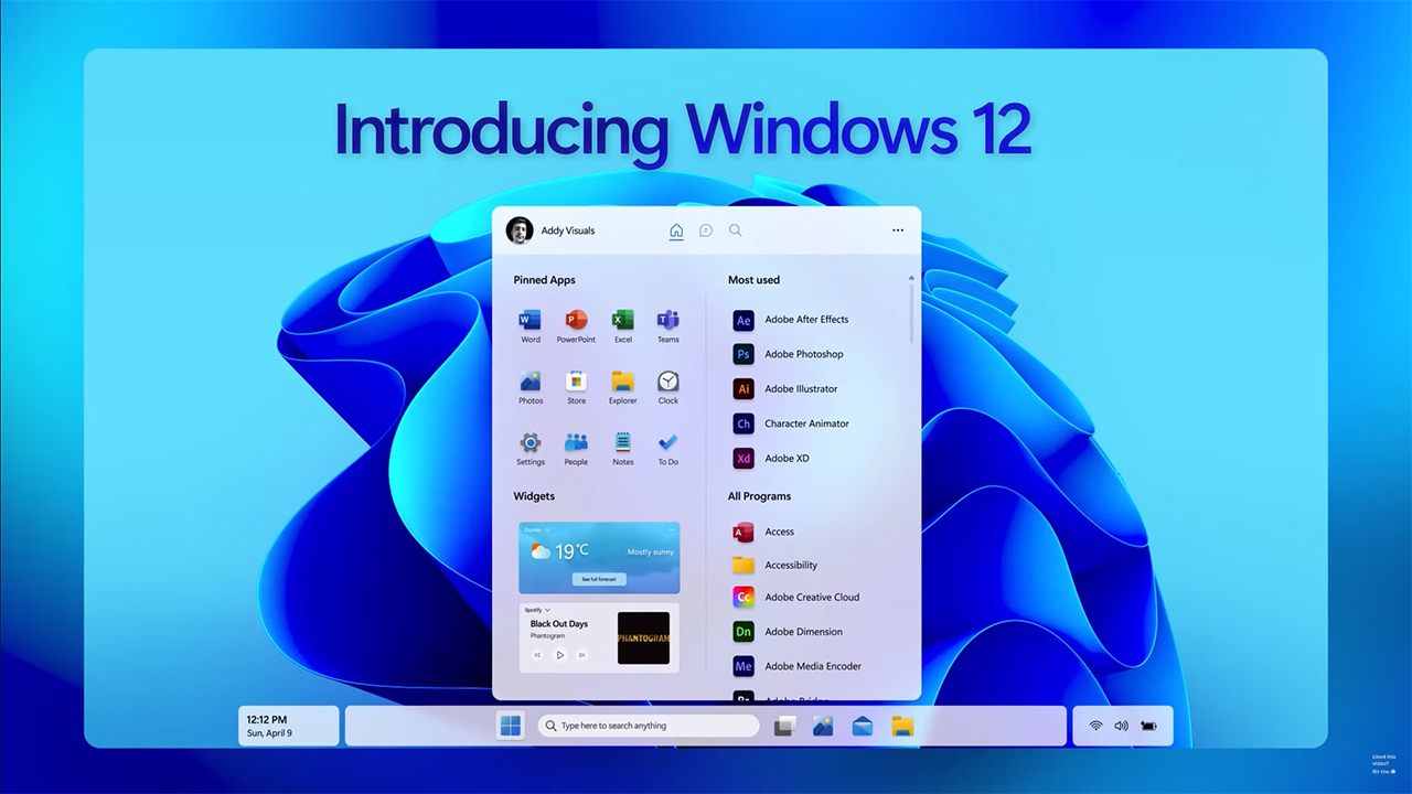 Ecco Windows 12 in un concept immaginato per accontentare tutti